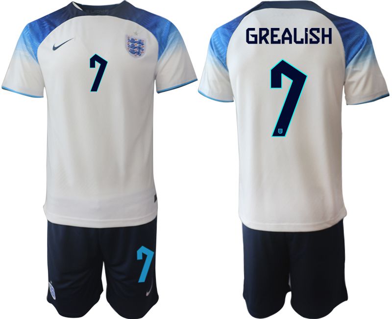 Men 2022 World Cup National Team England home white #7 Soccer Jerseys1
